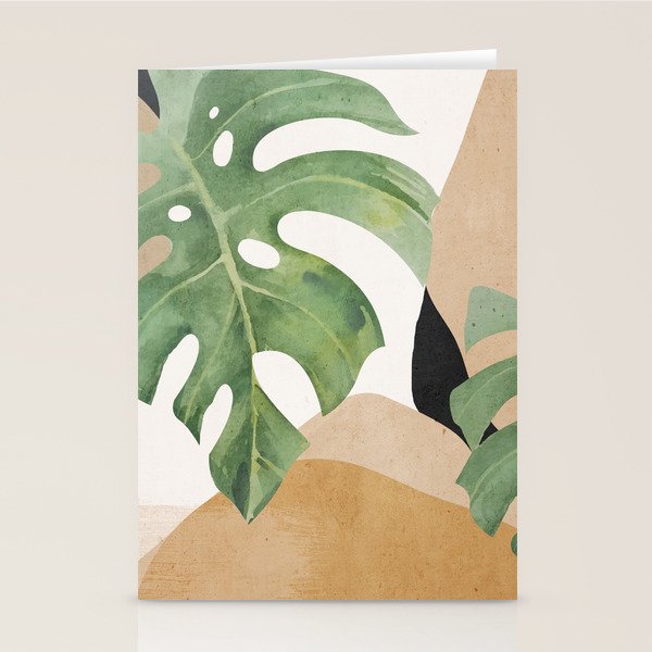 Abstract Art Tropical Leaves 3 Stationery Card Gallery Image 2