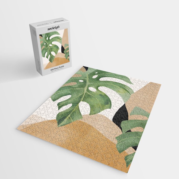 Abstract Art Tropical Leaves 3 Jigsaw Puzzle Gallery Image 2