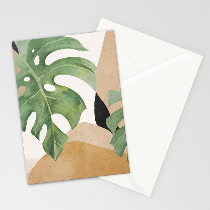 Abstract Art Tropical Leaves 3 Stationery Card Gallery Image 2