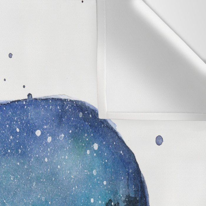 Forest Bear Silhouette Watercolor Galaxy Wall Tapestry Gallery Image 3