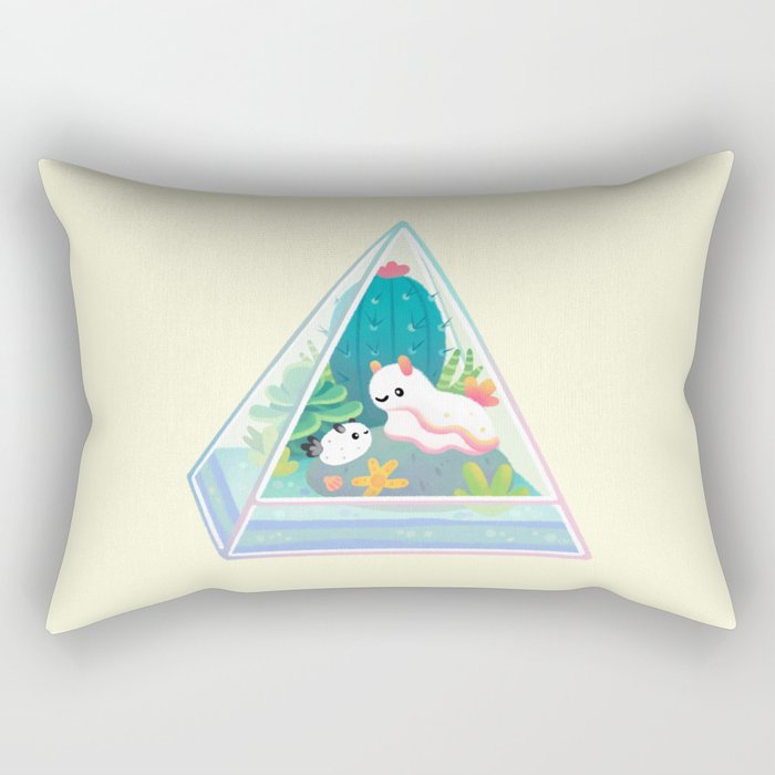 Ocean terrarium - Sea slug Rectangular Pillow Gallery Image 2