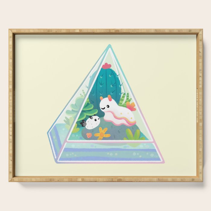 Ocean terrarium - Sea slug Serving Tray Gallery Image 1