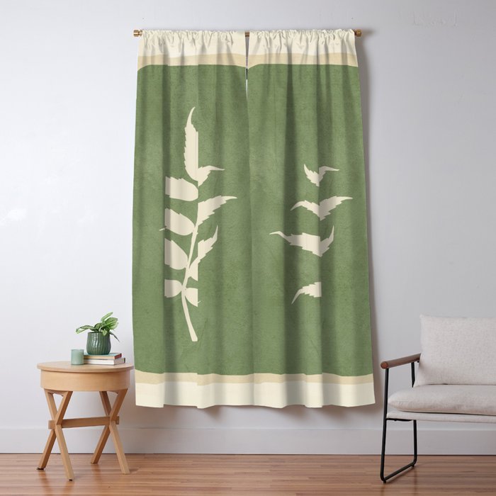 Leaf Design 19 Window Curtain Gallery Image 1