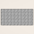 Abstract black and white line doodle pattern Desk Mat Gallery Image 3