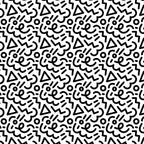 Abstract black and white line doodle pattern Coffee Mug Gallery Image 2