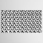 Abstract black and white line doodle pattern Tablecloth Gallery Image 2