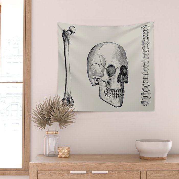 Illustrated and priced catalogue of superior surgical instruments Skull Sapine Ink Illustration Wall Tapestry Gallery Image 2