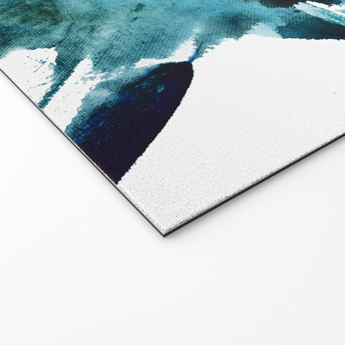 Scenic Route [2]: a pretty, minimal abstract piece in blue and green by Alyssa Hamilton Art Welcome Mat Gallery Image 2