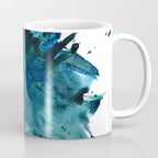 Scenic Route [2]: a pretty, minimal abstract piece in blue and green by Alyssa Hamilton Art Coffee Mug Gallery Image 1