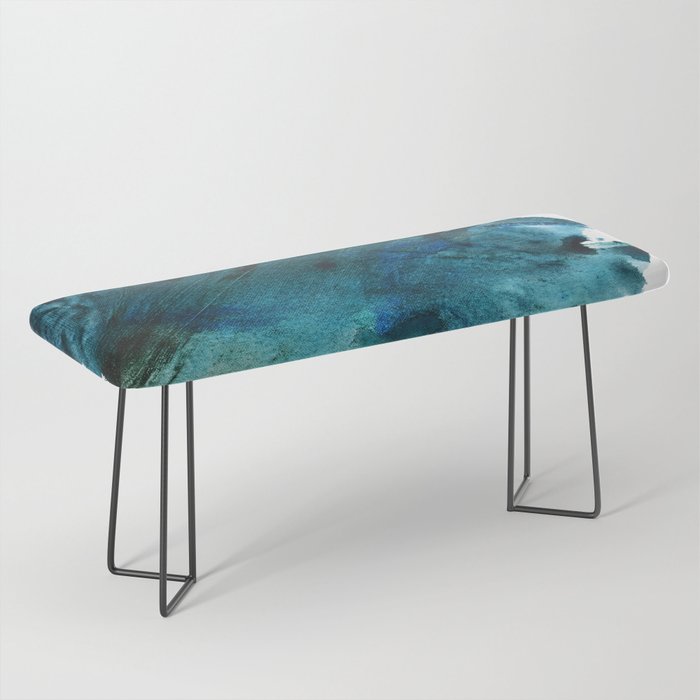 Scenic Route [2]: a pretty, minimal abstract piece in blue and green by Alyssa Hamilton Art Bench Gallery Image 1