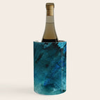 Scenic Route [2]: a pretty, minimal abstract piece in blue and green by Alyssa Hamilton Art Wine Chiller Gallery Image 1