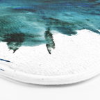 Scenic Route [2]: a pretty, minimal abstract piece in blue and green by Alyssa Hamilton Art Bath Mat Gallery Image 3