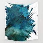 Scenic Route [2]: a pretty, minimal abstract piece in blue and green by Alyssa Hamilton Art Wall Tapestry Gallery Image 4