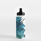 Scenic Route [2]: a pretty, minimal abstract piece in blue and green by Alyssa Hamilton Art Water Bottle Gallery Image 2