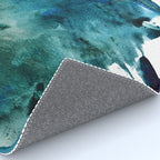 Scenic Route [2]: a pretty, minimal abstract piece in blue and green by Alyssa Hamilton Art Rug Gallery Image 4