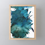 Scenic Route [2]: a pretty, minimal abstract piece in blue and green by Alyssa Hamilton Art Mini Art Print Gallery Image 1