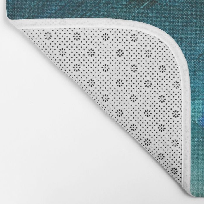 Scenic Route [2]: a pretty, minimal abstract piece in blue and green by Alyssa Hamilton Art Bath Mat Gallery Image 2