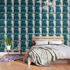 Scenic Route [2]: a pretty, minimal abstract piece in blue and green by Alyssa Hamilton Art Wallpaper Gallery Image 3