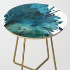 Scenic Route [2]: a pretty, minimal abstract piece in blue and green by Alyssa Hamilton Art Side Table Gallery Image 2