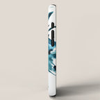 Scenic Route [2]: a pretty, minimal abstract piece in blue and green by Alyssa Hamilton Art iPhone Case Gallery Image 2