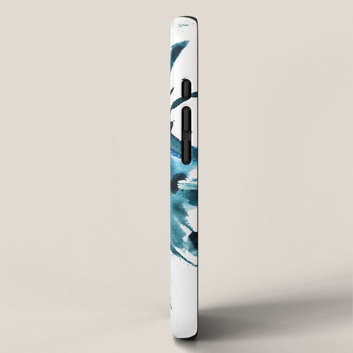 Scenic Route [2]: a pretty, minimal abstract piece in blue and green by Alyssa Hamilton Art iPhone Case Gallery Image 2