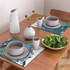 Scenic Route [2]: a pretty, minimal abstract piece in blue and green by Alyssa Hamilton Art Placemat Gallery Image 2