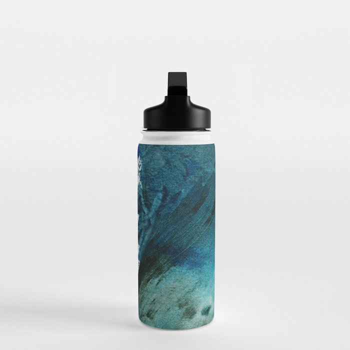 Scenic Route [2]: a pretty, minimal abstract piece in blue and green by Alyssa Hamilton Art Water Bottle Gallery Image 3