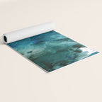 Scenic Route [2]: a pretty, minimal abstract piece in blue and green by Alyssa Hamilton Art Yoga Mat Gallery Image 2