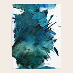 Scenic Route [2]: a pretty, minimal abstract piece in blue and green by Alyssa Hamilton Art Poster Gallery Image 4