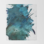 Scenic Route [2]: a pretty, minimal abstract piece in blue and green by Alyssa Hamilton Art Throw Blanket Gallery Image 2