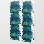 Scenic Route [2]: a pretty, minimal abstract piece in blue and green by Alyssa Hamilton Art Wallpaper Gallery Image 2