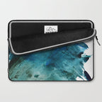Scenic Route [2]: a pretty, minimal abstract piece in blue and green by Alyssa Hamilton Art Laptop Sleeve Gallery Image 2