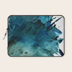 Scenic Route [2]: a pretty, minimal abstract piece in blue and green by Alyssa Hamilton Art Laptop Sleeve Gallery Image 1