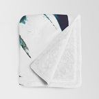 Scenic Route [2]: a pretty, minimal abstract piece in blue and green by Alyssa Hamilton Art Throw Blanket Gallery Image 3