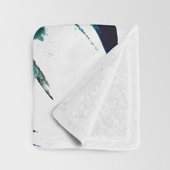 Scenic Route [2]: a pretty, minimal abstract piece in blue and green by Alyssa Hamilton Art Throw Blanket Gallery Image 3