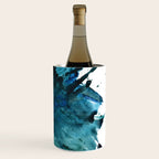 Scenic Route [2]: a pretty, minimal abstract piece in blue and green by Alyssa Hamilton Art Wine Chiller Gallery Image 3