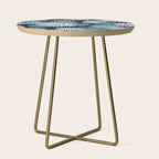 Floral Blooms in Navy, Teal and White Side Table Gallery Image 1