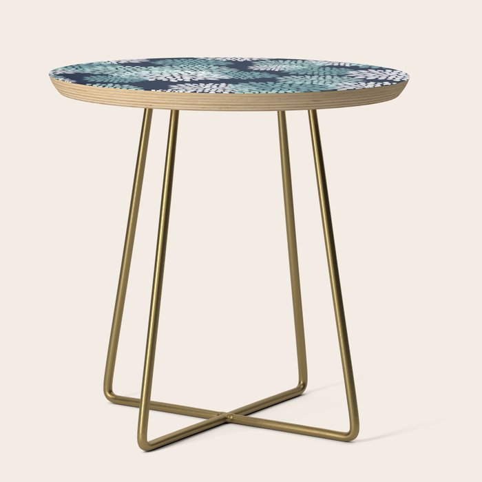 Floral Blooms in Navy, Teal and White Side Table Gallery Image 1