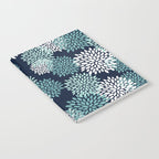 Floral Blooms in Navy, Teal and White Notebook Gallery Image 2