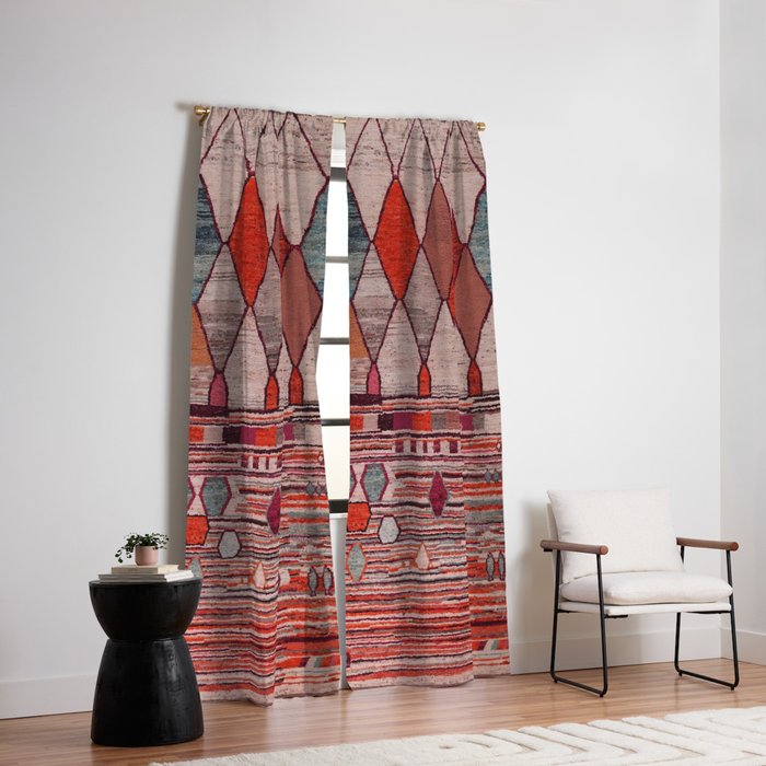 Earthy Berber Geometry Window Curtain Gallery Image 2