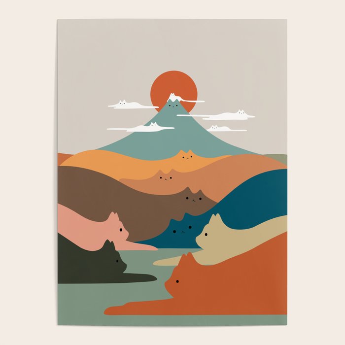 Cat Landscape 132 Poster Gallery Image 1
