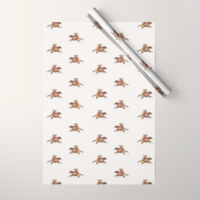 Cowboy Claus - White Wrapping Paper Gallery Image 1