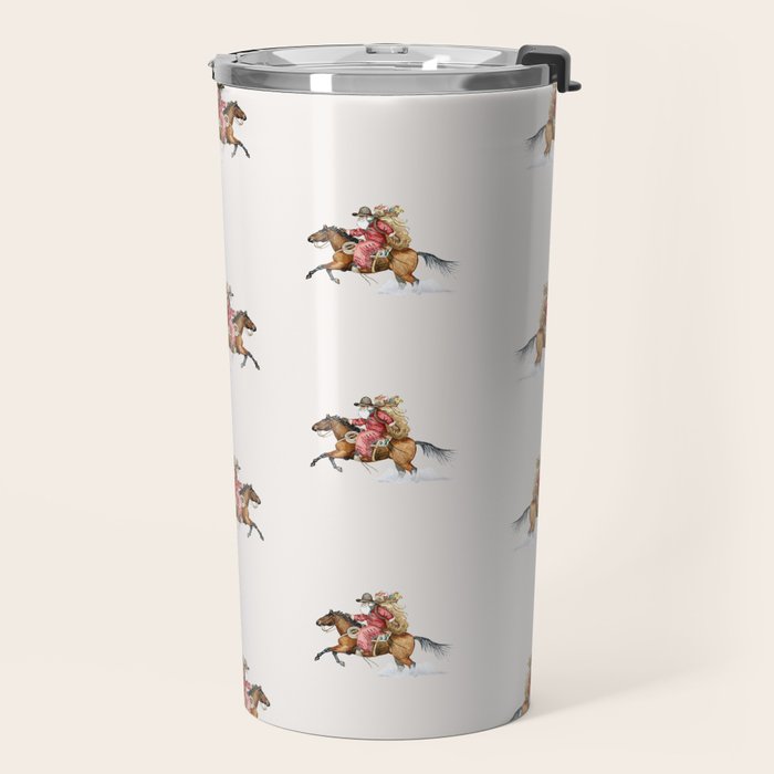 Cowboy Claus - White Travel Mug Gallery Image 2