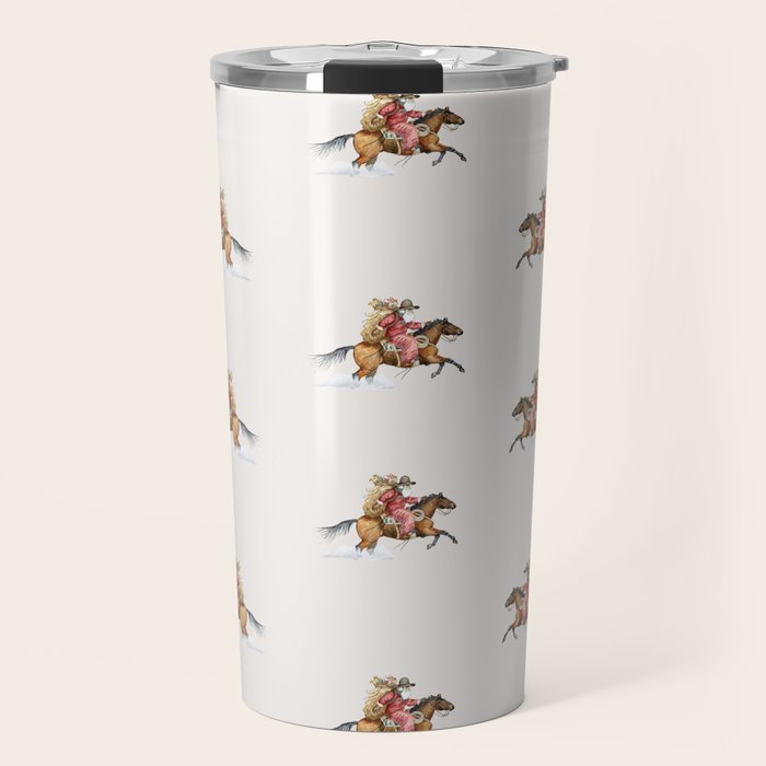 Cowboy Claus - White Travel Mug Gallery Image 1