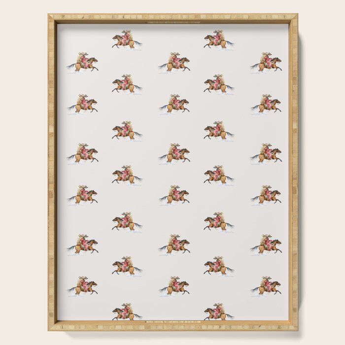 Cowboy Claus - White Serving Tray Gallery Image 1