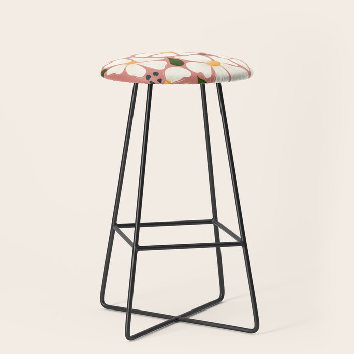 White Daisies On Pink Stool Gallery Image 1