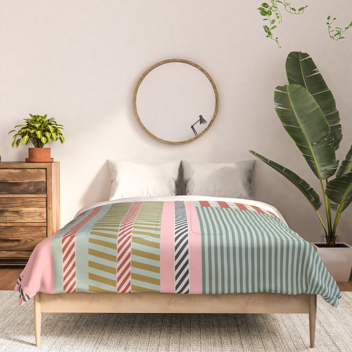 Vintage Striped Geometric Comforter Gallery Image 3