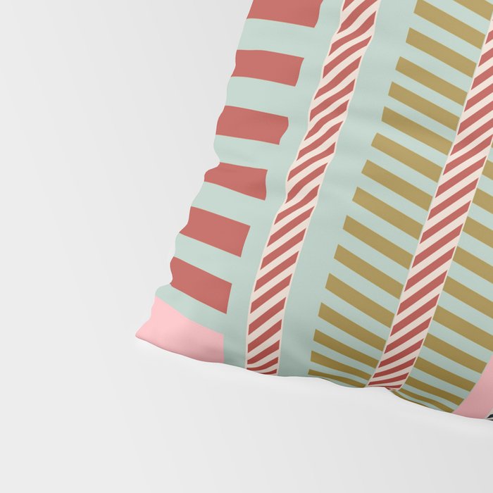 Vintage Striped Geometric Pillow Sham Gallery Image 4