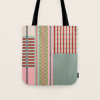 Vintage Striped Geometric Tote Bag Gallery Image 1