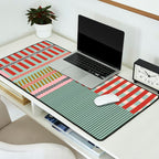 Vintage Striped Geometric Desk Mat Gallery Image 2